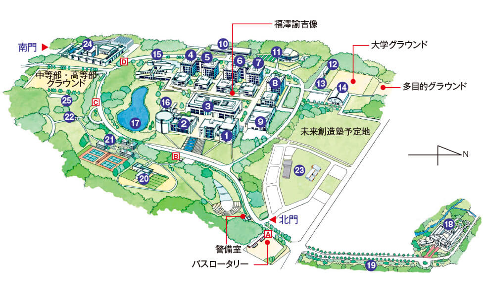キャンパスマップ 慶應義塾大学 湘南藤沢キャンパス（sfc） 